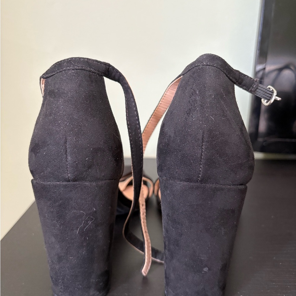 a new day Black Suede Heels